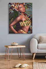 Peinture murale Kelly Toile avec cadre en bois