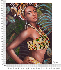 Peinture murale Kelly Toile avec cadre en bois