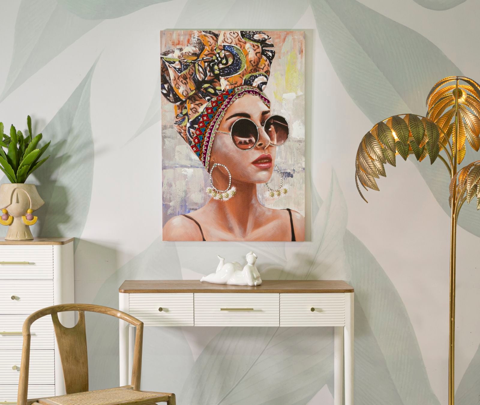 HANDMADE WALL PAINTING JENNIFER -A- CM 70X3X100