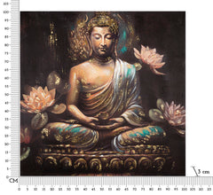 HANDMADE WALL PAINTING BUDDHA -A- CM 100X3X100