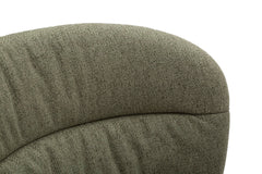 Chaise Losanna tissu vert pieds métal noir (ensemble de 2)
