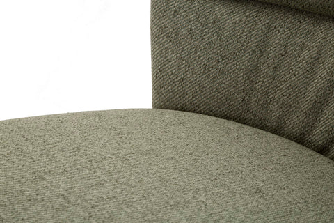 Chaise Losanna tissu vert pieds métal noir (ensemble de 2)