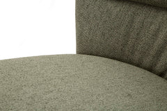 Chaise Losanna tissu vert pieds métal noir (ensemble de 2)
