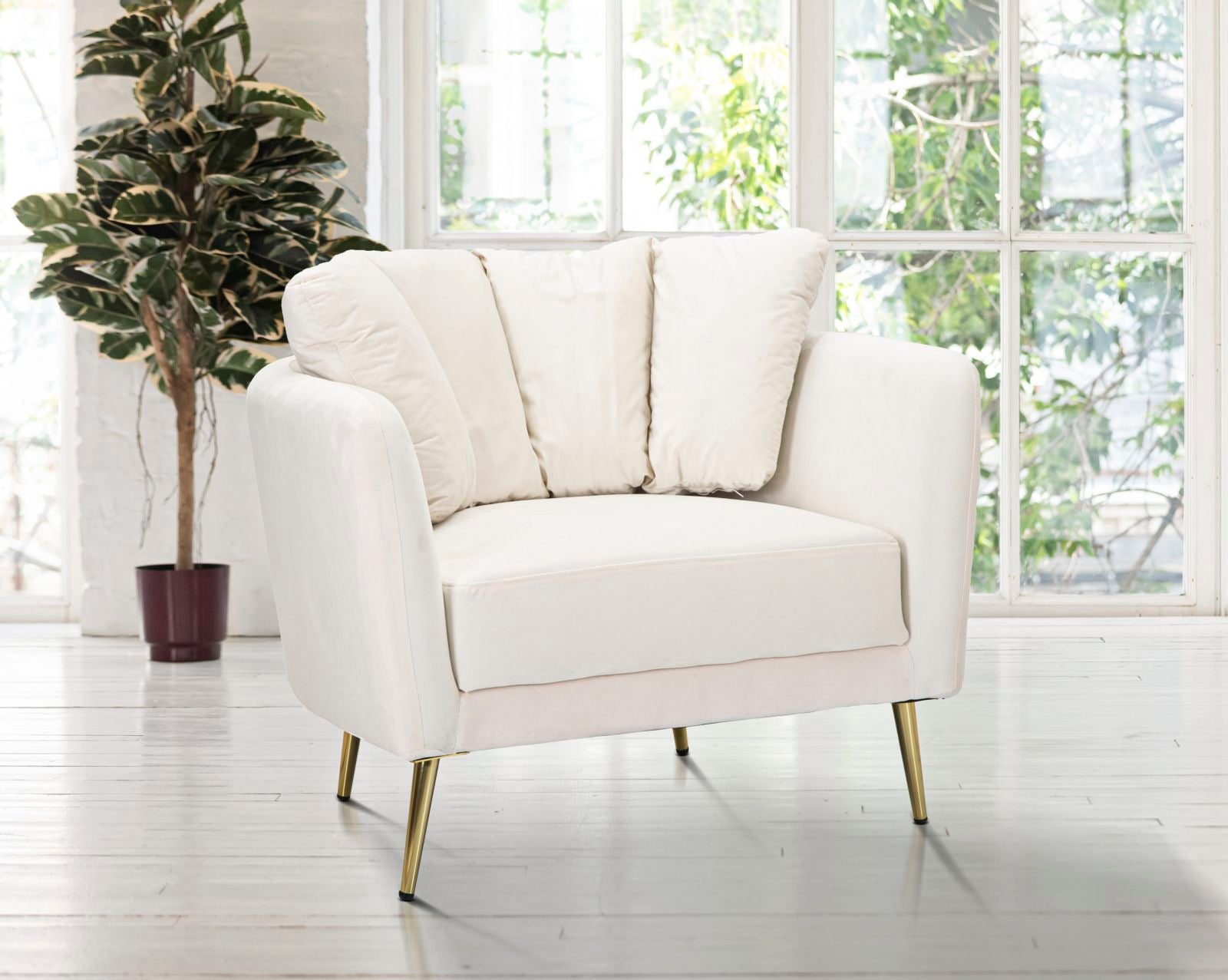 ARMCHAIR KIEV CREAM CM 88X77X74 
