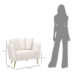 ARMCHAIR KIEV CREAM CM 88X77X74 