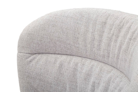 Chaise Losanna tissu gris pieds métal noir (set de 2)