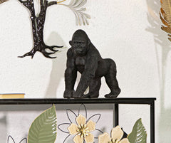 Statue gorille Noir
