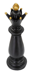 Pièce décorative Fou d'échecs Noir décorations dorées