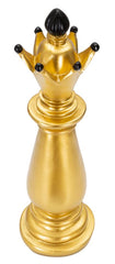 Évêque d'échecs doré décorations noires