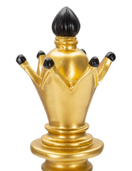 Évêque d'échecs doré décorations noires