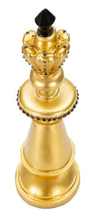 Roi d'échecs doré décorations noires