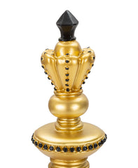 Roi d'échecs doré décorations noires