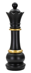 Reine d'échecs décorée Noir et Or