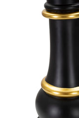 Reine d'échecs décorée Noir et Or