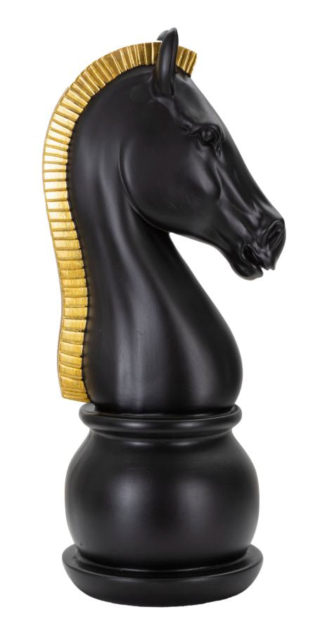 Caballo decorativo negro y oro