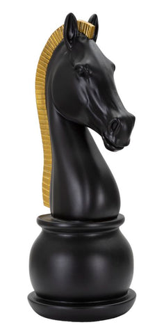 Caballo decorativo negro y oro