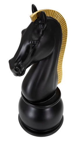Caballo decorativo negro y oro