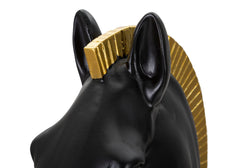 Cheval décoratif noir et or