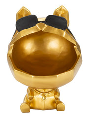 Figurine Chien design cartoon support doré