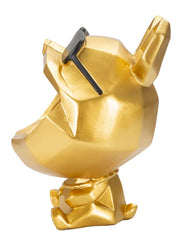 Figurine Chien design cartoon support doré