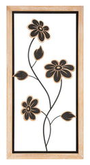 Panneau mural décoratif Girish métal et bois