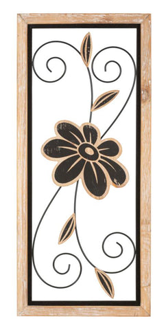 Panneau mural décoratif 3D Koman Métal et Bois