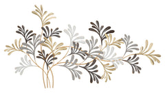 Panneau mural décoratif 3D en métal branches et fleurs