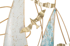Panneau mural décoratif en métal Vela voiliers et mouettes