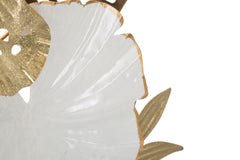 Panneau mural décoratif en métal 3D feuilles diverses couleurs