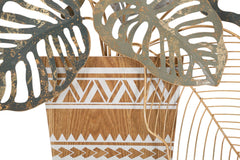 Panneau mural décoratif en métal Vaso 3D avec cadre carré