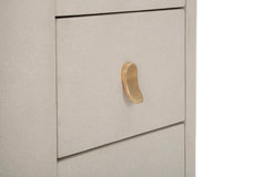 Bureau de toilette en tissu blanc plateau imitation marbre avec 6 tiroirs garnitures dorées