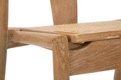 Chaise en bois Japon siège rotin tissé