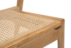 Chaise en bois Japon siège rotin tissé
