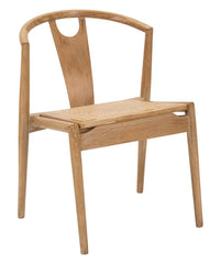 Chaise en bois Japon siège rotin tissé