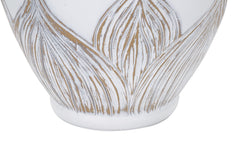 Lampe de table Athenes en Polyrésine et abat-jour en Tissu Beige