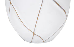 Lampe de table en résine décorations géométriques abat-jour tissu beige