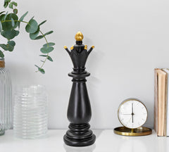 Pièce décorative Fou d'échecs Noir décorations dorées