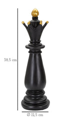 Pièce décorative Fou d'échecs Noir décorations dorées