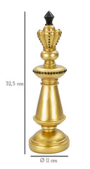 Roi d'échecs doré décorations noires