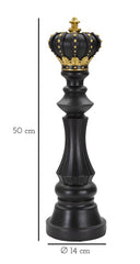 Échiquier Roi Noir décorations Dorées