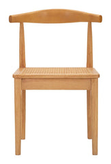 Chaise en bois Japon assise rotin tressé ensemble de 2 pcs
