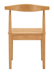 Chaise en bois Japon assise rotin tressé ensemble de 2 pcs