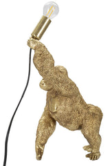 Lampe de table Gorille résine dorée
