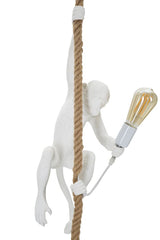 Lampe de plafond Singe en résine Blanche