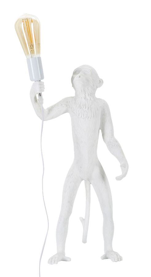 Lampe de table Singe Résine Blanc