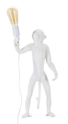 Lampe de table Singe Résine Blanc