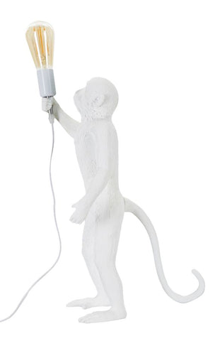 Lampe de table Singe Résine Blanc