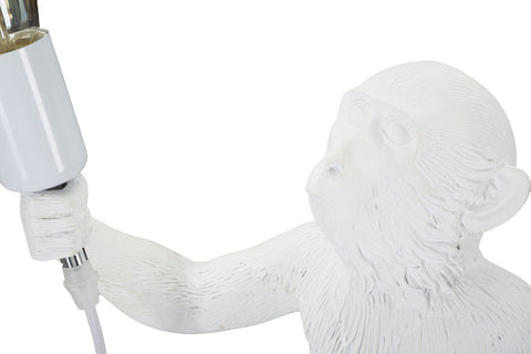 Lampe de table Singe Résine Blanc