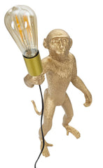 Lampe de table Singe Résine Or
