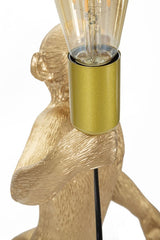 Lampe de table Singe Résine Or
